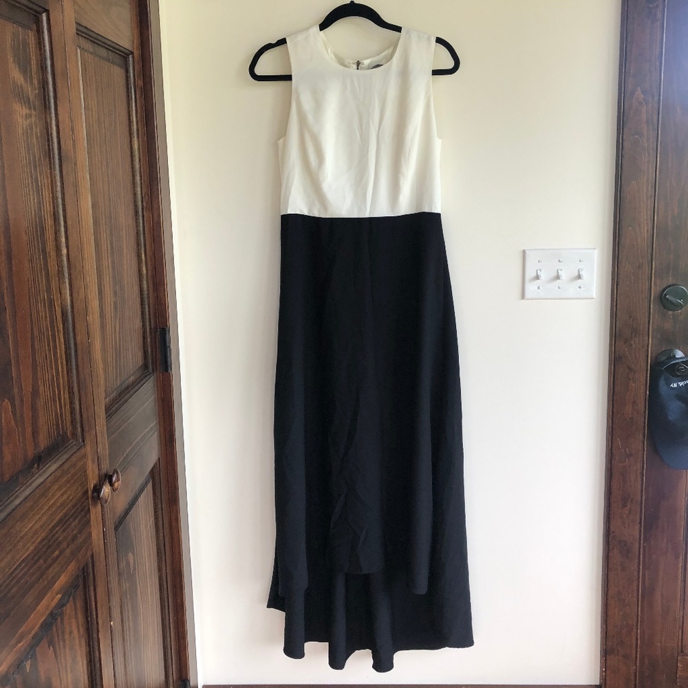 Neiman Marcus High Low Color Block Dress